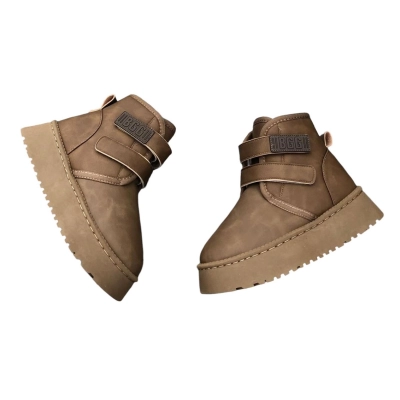 Угги женские на зиму искусственная кожа шоколадные 8921 Угги женские на зиму искусственная кожа шоколадные 8921