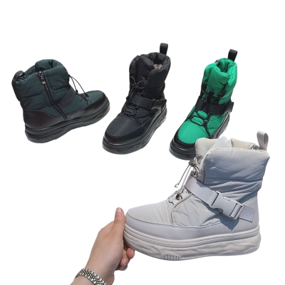 Дутики женские зимние MOMOTARI иск кожа с текстилем BK1156 Дутики женские зимние MOMOTARI иск кожа с текстилем BK1156