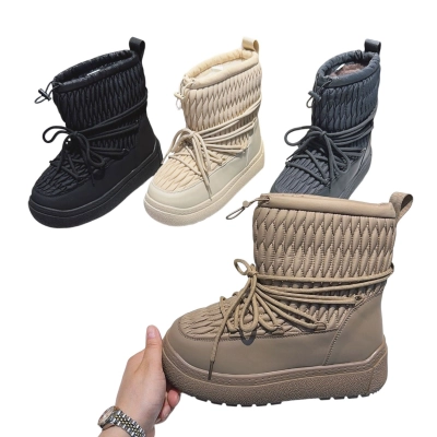 Дутики женские зимние MOMOTARI искусственная кожа текстиль Q862 Дутики женские зимние MOMOTARI искусственная кожа текстиль Q862