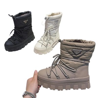 Дутики женские зимние MOMOTARI искусственная кожа текстиль Q852 Дутики женские зимние MOMOTARI искусственная кожа текстиль Q852