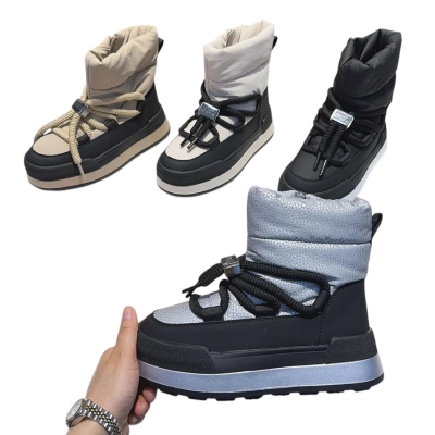 Дутики женские зимние MOMOTARI искусственная кожа текстиль Q800 Дутики женские зимние MOMOTARI искусственная кожа текстиль Q800