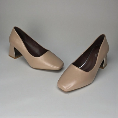 Туфли женские на каблуке искусственная кожа капучино 12051 Туфли женские на каблуке искусственная кожа капучино 12051