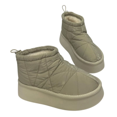 Дутики женские на зиму текстильные капучино M6014-25 Дутики женские на зиму текстильные капучино M6014-25