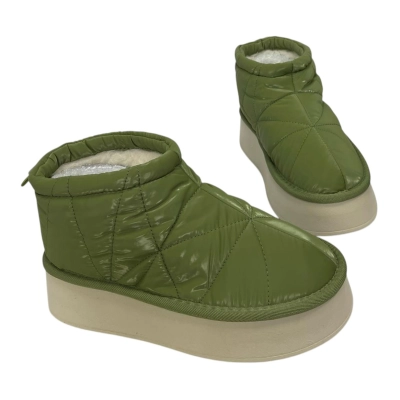 Дутики женские на зиму текстильные хаки M6014-24 Дутики женские на зиму текстильные хаки M6014-24