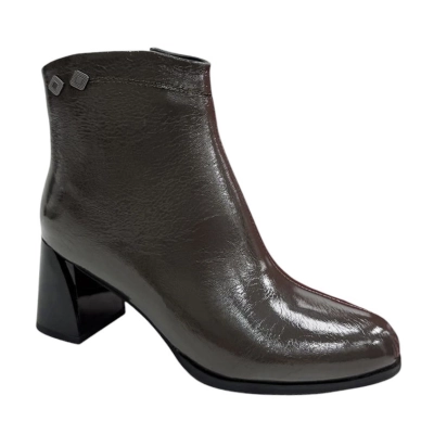 Ботильоны женские PINDIAN искусственная масло кожа серые 8623 Ботильоны женские PINDIAN искусственная масло кожа серые 8623