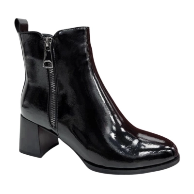 Ботильоны женские PINDIAN искусственная масло кожа черные 8624 Ботильоны женские PINDIAN искусственная масло кожа черные 8624