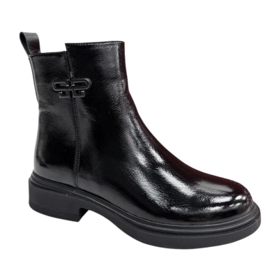 Ботинки женские демисезонные PINDIAN искусственная масло кожа черные 8644 Ботинки женские демисезонные PINDIAN искусственная масло кожа черные 8644