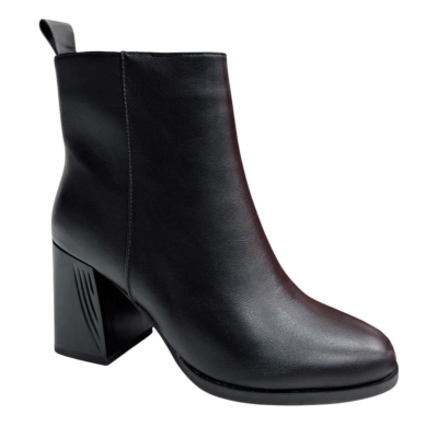 Ботильоны женские PINDIAN прессованная кожа черные 8651 Ботильоны женские PINDIAN прессованная кожа черные 8651