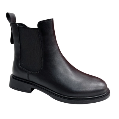 Ботинки женские челси демисезонные PINDIAN прессованная кожа черные 8654 Ботинки женские челси демисезонные PINDIAN прессованная кожа черные 8654