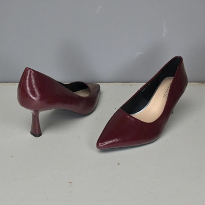 Туфли женские лодочки искусственная кожа бордовые 12069 Туфли женские лодочки искусственная кожа бордовые 12069