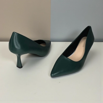 Туфли женские лодочки искусственная кожа изумрудные 12075 Туфли женские лодочки искусственная кожа изумрудные 12075