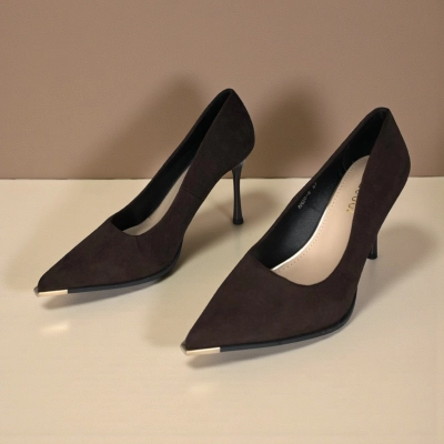 Туфли женские лодочки искусственная замша шоколадные 12080 Туфли женские лодочки искусственная замша шоколадные 12080