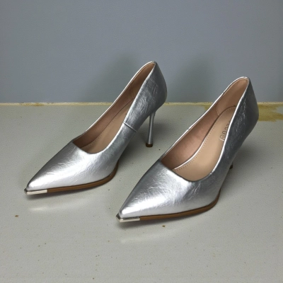 Туфли женские лодочки искусственная кожа серебристые 12082 Туфли женские лодочки искусственная кожа серебристые 12082