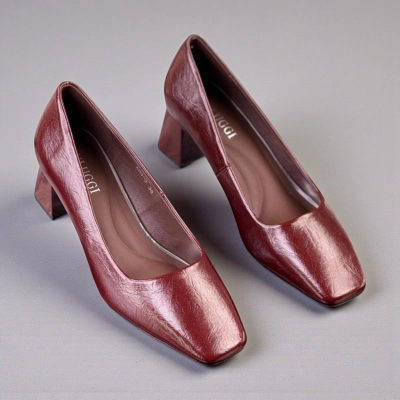 Туфли женские лодочки искусственная кожа бордовые 12094 Туфли женские лодочки искусственная кожа бордовые 12094