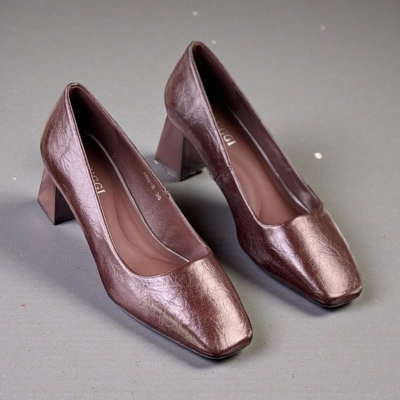 Туфли женские лодочки искусственная кожа коричневые 12096 Туфли женские лодочки искусственная кожа коричневые 12096