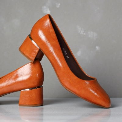 Туфли женские лодочки искусственная кожа оранжевые 12104 Туфли женские лодочки искусственная кожа оранжевые 12104