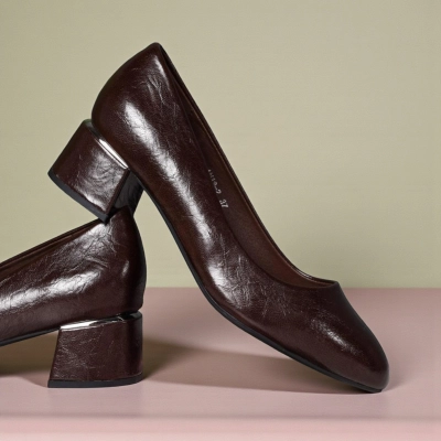 Туфли женские лодочки искусственная кожа шоколадные 12109 Туфли женские лодочки искусственная кожа шоколадные 12109