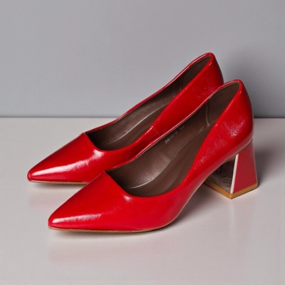 Туфли женские лодочки искусственная кожа красные 12113 Туфли женские лодочки искусственная кожа красные 12113