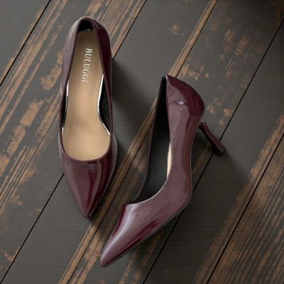 Туфли женские лодочки искусственная лак кожа бордовые 12122 Туфли женские лодочки искусственная лак кожа бордовые 12122