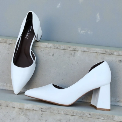 Туфли женские иск. кожа белые 12126