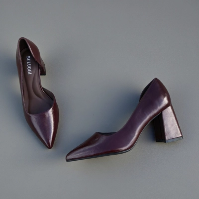 Туфли женские лодочки искусственная кожа баклажановые 12127 Туфли женские лодочки искусственная кожа баклажановые 12127