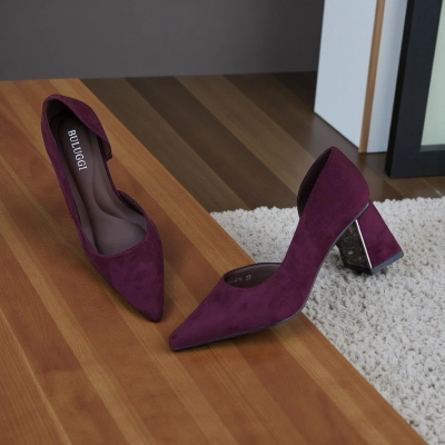 Туфли женские лодочки искусственная замша бордовые 12147 Туфли женские лодочки искусственная замша бордовые 12147