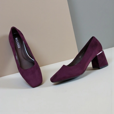 Туфли женские лодочки искусственная замша бордовые 12171 Туфли женские лодочки искусственная замша бордовые 12171