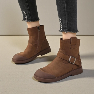 Ботинки женские зимние натуральная кожа коричневые YM051-2 Ботинки женские зимние натуральная кожа коричневые YM051-2