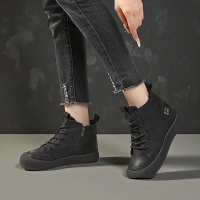 Ботинки женские зимние натуральная кожа черные YZM071-4 Ботинки женские зимние натуральная кожа черные YZM071-4