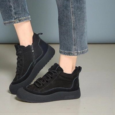 Ботинки женские зимние натуральная кожа черные YM039-3 Ботинки женские зимние натуральная кожа черные YM039-3