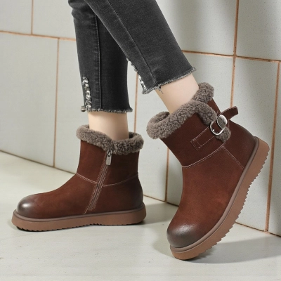 Ботинки женские зимние натуральная кожа коричневые YM075-2 Ботинки женские зимние натуральная кожа коричневые YM075-2