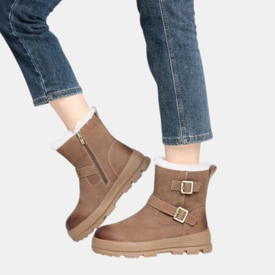 Ботинки женские зимние натуральная кожа коричневые YM016-2 Ботинки женские зимние натуральная кожа коричневые YM016-2