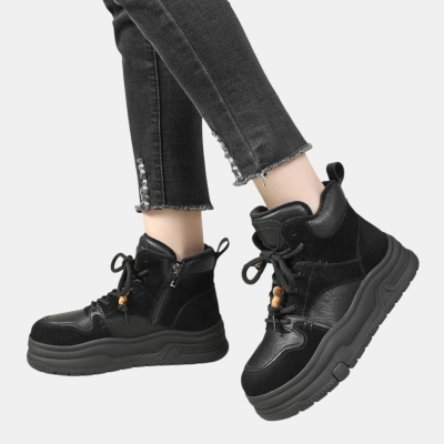 Ботинки женские зимние натуральная кожа черные YM126-1 Ботинки женские зимние натуральная кожа черные YM126-1