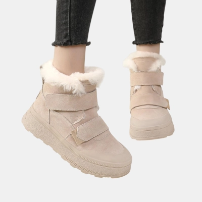 Ботинки женские зимние натуральная замша бежевые YM070-4 Ботинки женские зимние натуральная замша бежевые YM070-4