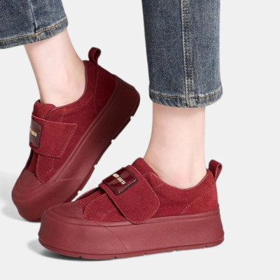 Полуботинки женские натуральная замша бордовые D001-6 Полуботинки женские натуральная замша бордовые D001-6