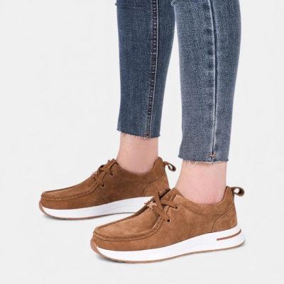 Полуботинки женские натуральная замша коричневые Y218-5 Полуботинки женские натуральная замша коричневые Y218-5