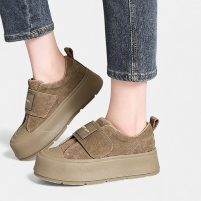 Полуботинки женские натуральная замша хаки D001-4 Полуботинки женские натуральная замша хаки D001-4