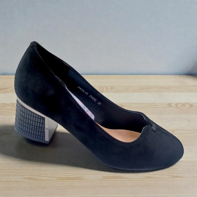 Туфли женские MOLO прессованная замша черные 12465 Туфли женские MOLO прессованная замша черные 12465