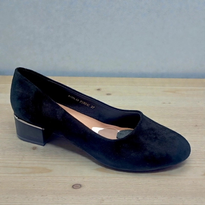 Туфли женские MOLO прессованная замша черные 12481 Туфли женские MOLO прессованная замша черные 12481