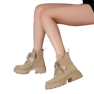 Ботинки женские SAIVVILA искусственная замша бежевые A822-7A Ботинки женские SAIVVILA искусственная замша бежевые A822-7A