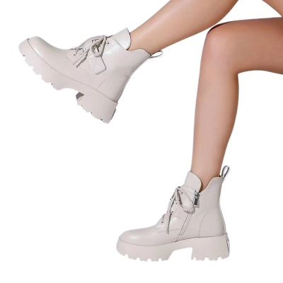 Ботинки женские SAIVVILA искусственная кожа бежевые A822-2 Ботинки женские SAIVVILA искусственная кожа бежевые A822-2