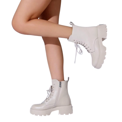 Ботинки женские SAIVVILA искусственная кожа бежевые A820-2 Ботинки женские SAIVVILA искусственная кожа бежевые A820-2