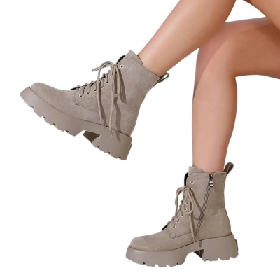 Ботинки женские SAIVVILA искусственная замша капучино A820-6A Ботинки женские SAIVVILA искусственная замша капучино A820-6A