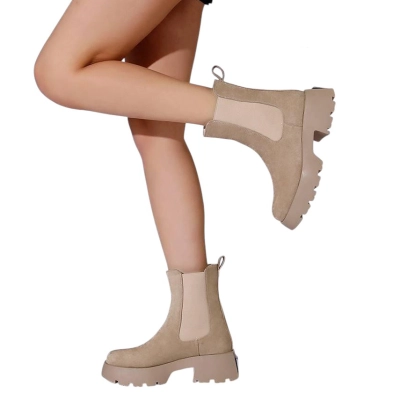 Ботинки женские челси SAIVVILA искусственная замша бежевые A821-7A Ботинки женские челси SAIVVILA искусственная замша бежевые A821-7A