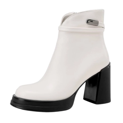 Ботильоны женские SAIVVILA искусственная кожа белые G849-2 Ботильоны женские SAIVVILA искусственная кожа белые G849-2
