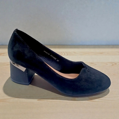 Туфли женские MOLO прессованная замша черные 12496 Туфли женские MOLO прессованная замша черные 12496