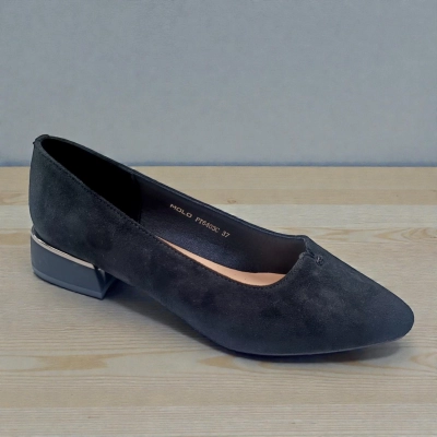 Туфли женские MOLO прессованная замша черные 12537 Туфли женские MOLO прессованная замша черные 12537