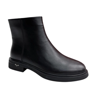 Ботинки женские демисезонные PINDIAN прессованная кожа черные 8655 Ботинки женские демисезонные PINDIAN прессованная кожа черные 8655