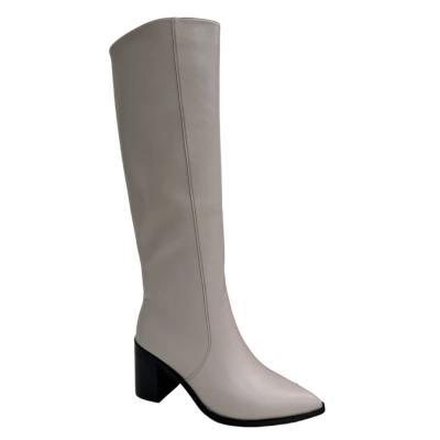 Сапоги женские демисезонные PINDIAN прессованная кожа бежевые 8679 Сапоги женские демисезонные PINDIAN прессованная кожа бежевые 8679