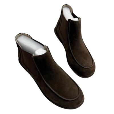 Полуботинки челси женские демисезонные натуральная замша шоколадные E6266-8P Полуботинки челси женские демисезонные натуральная замша шоколадные E6266-8P